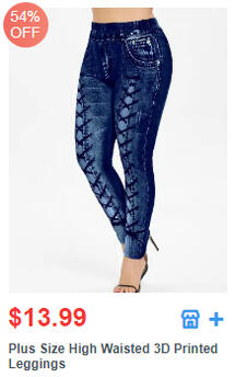 Plus Size High Waisted 3D Printed Leggings